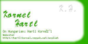 kornel hartl business card